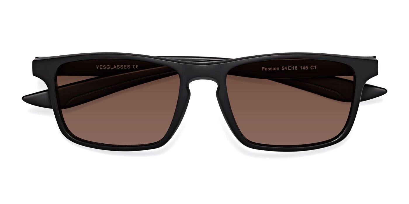Passion - Matte Black Tinted Sunglasses