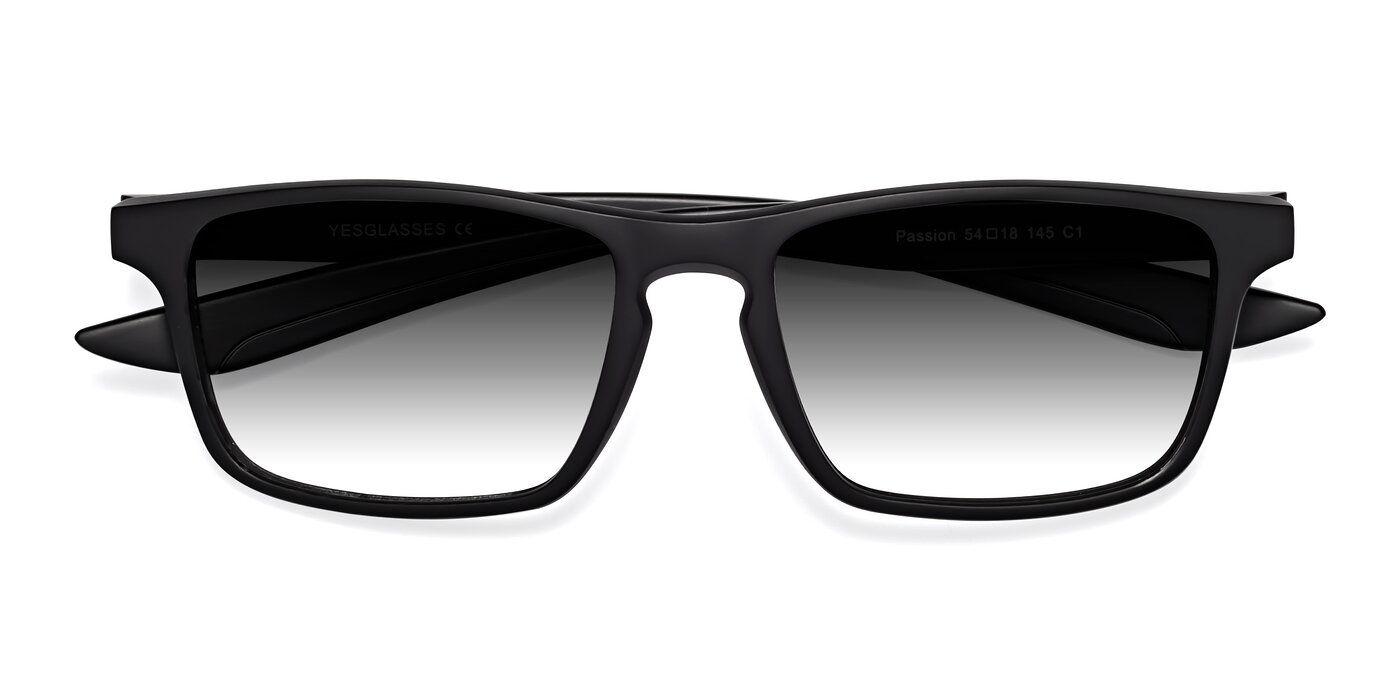 Passion - Matte Black Gradient Sunglasses