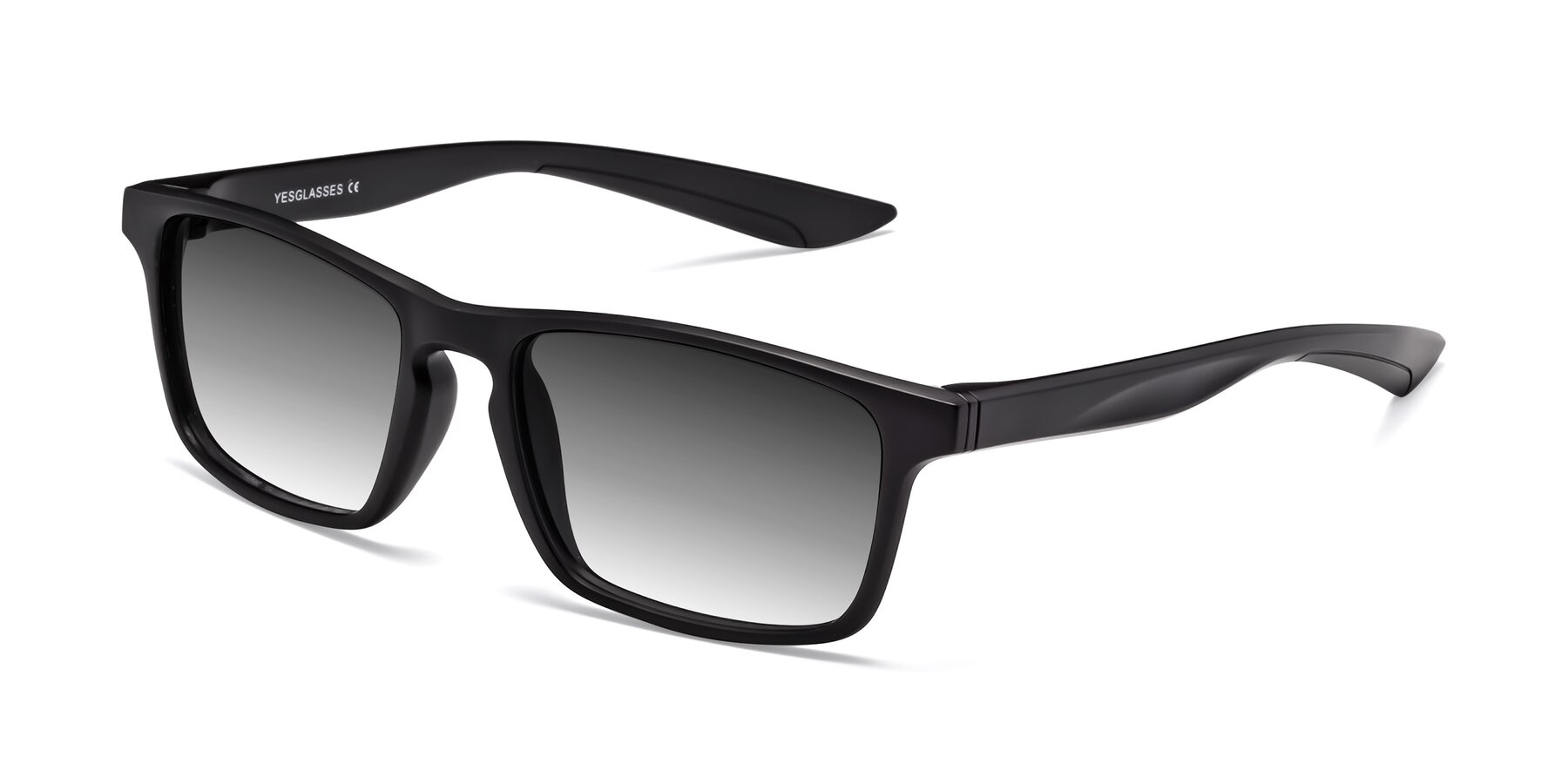 Angle of Passion in Matte Black with Gray Gradient Lenses