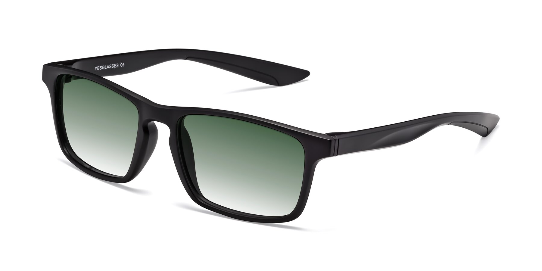Angle of Passion in Matte Black with Green Gradient Lenses