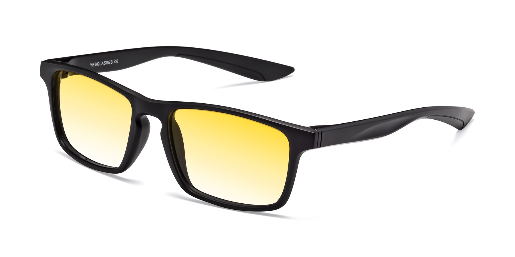 Angle of Passion in Matte Black with Yellow Gradient Lenses