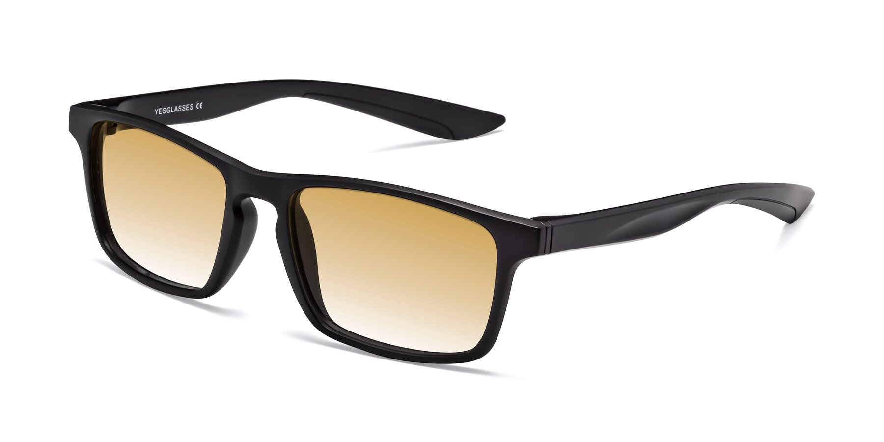 Angle of Passion in Matte Black with Champagne Gradient Lenses