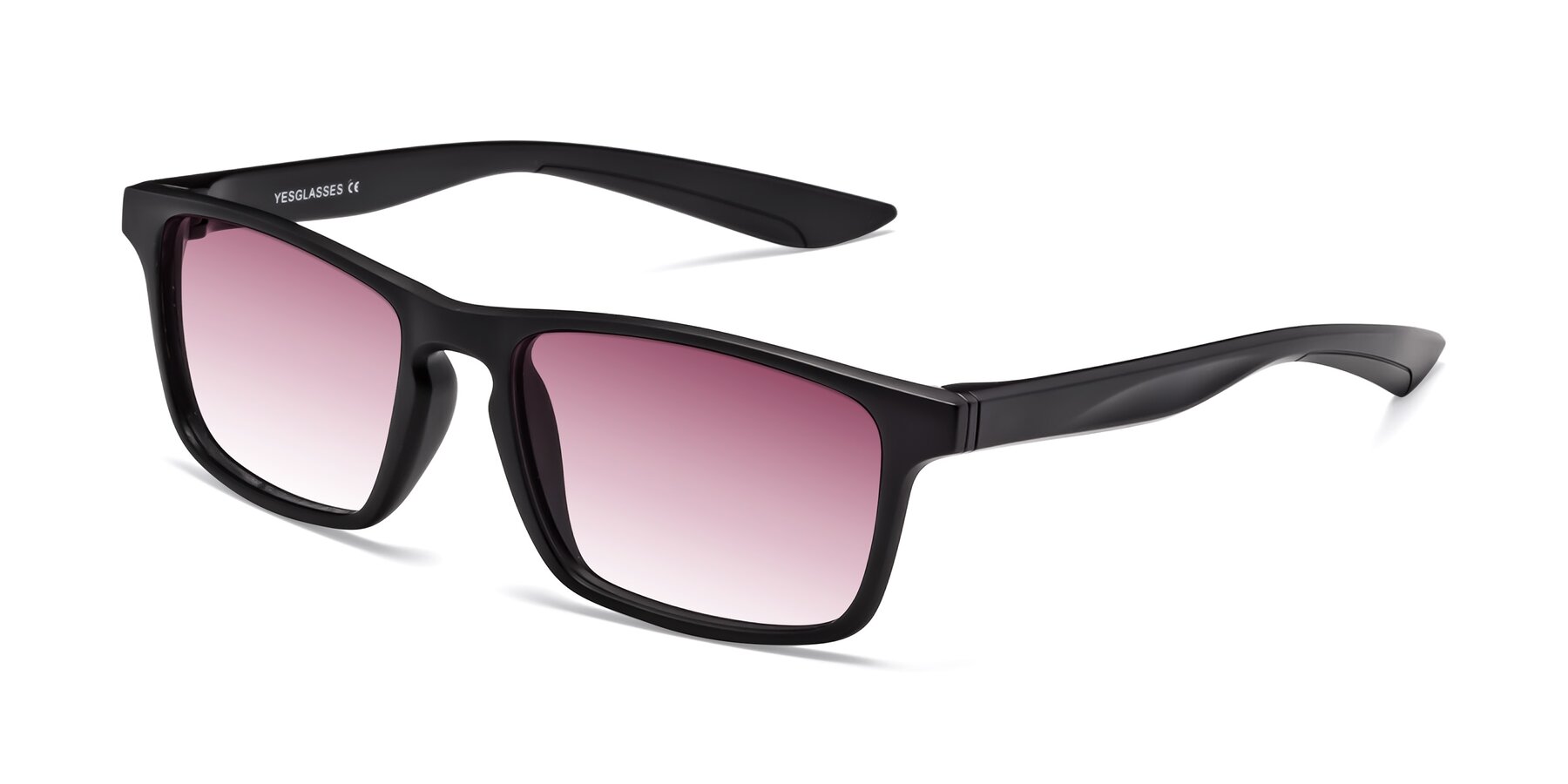 Angle of Passion in Matte Black with Wine Gradient Lenses