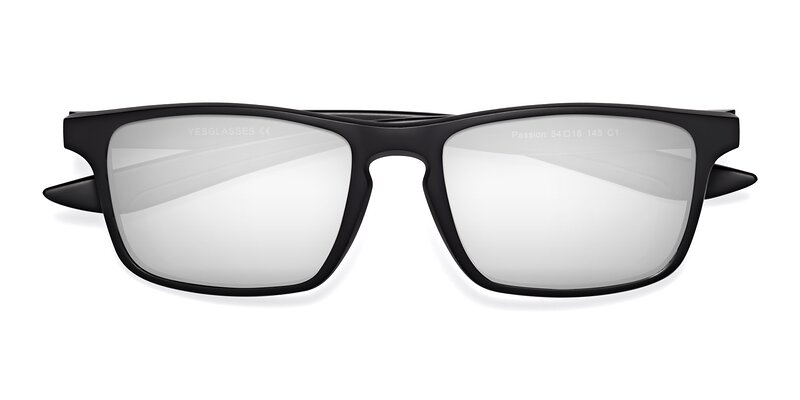 Passion - Matte Black Flash Mirrored Sunglasses