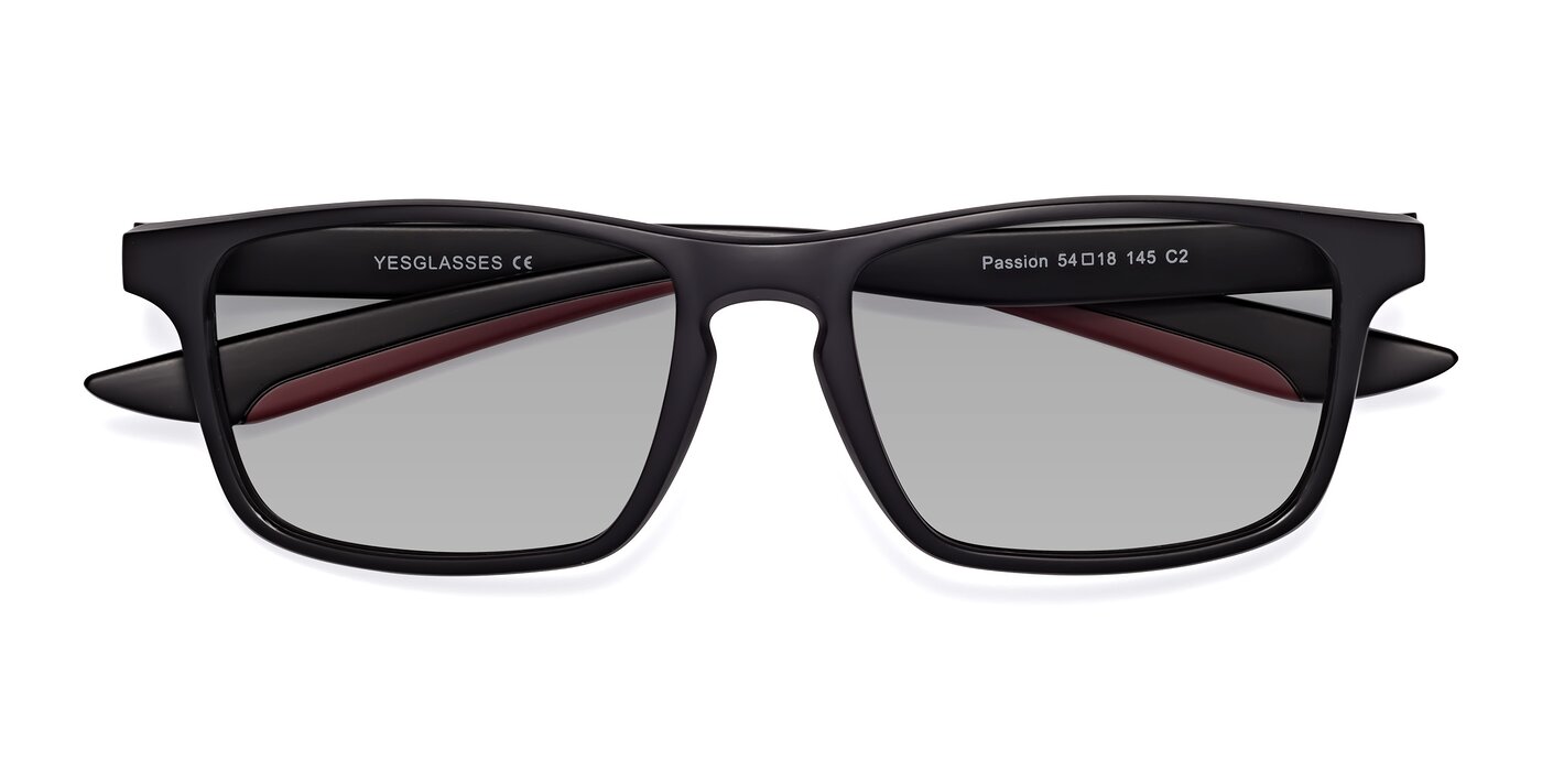 Passion - Matte Black/Wine Tinted Sunglasses