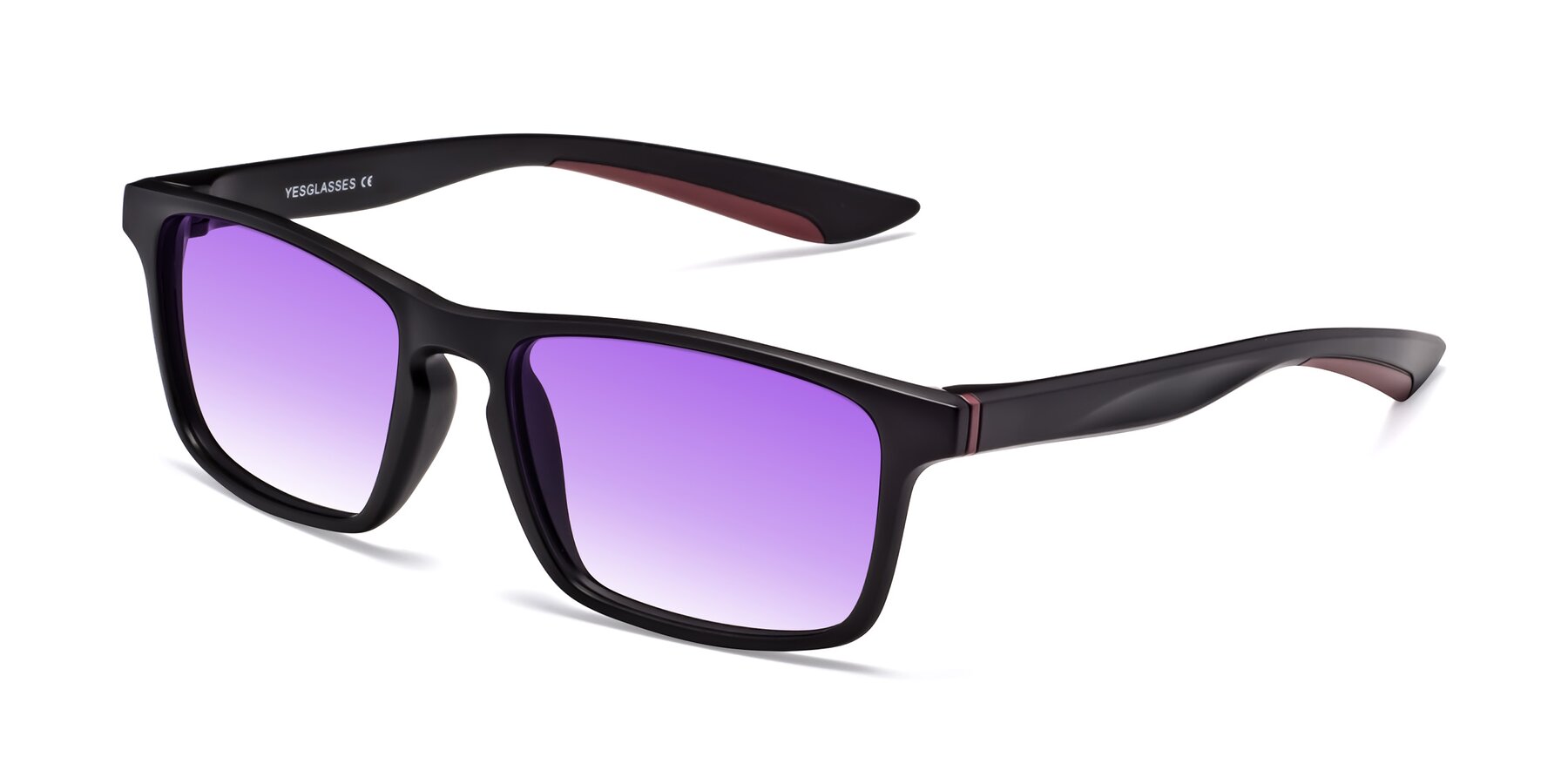 Angle of Passion in Matte Black-Wine with Purple Gradient Lenses