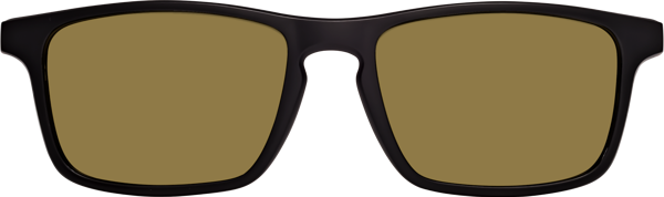 Matte Black Coffee Classic Tr90 Rectangle Polarized Sunglasses With