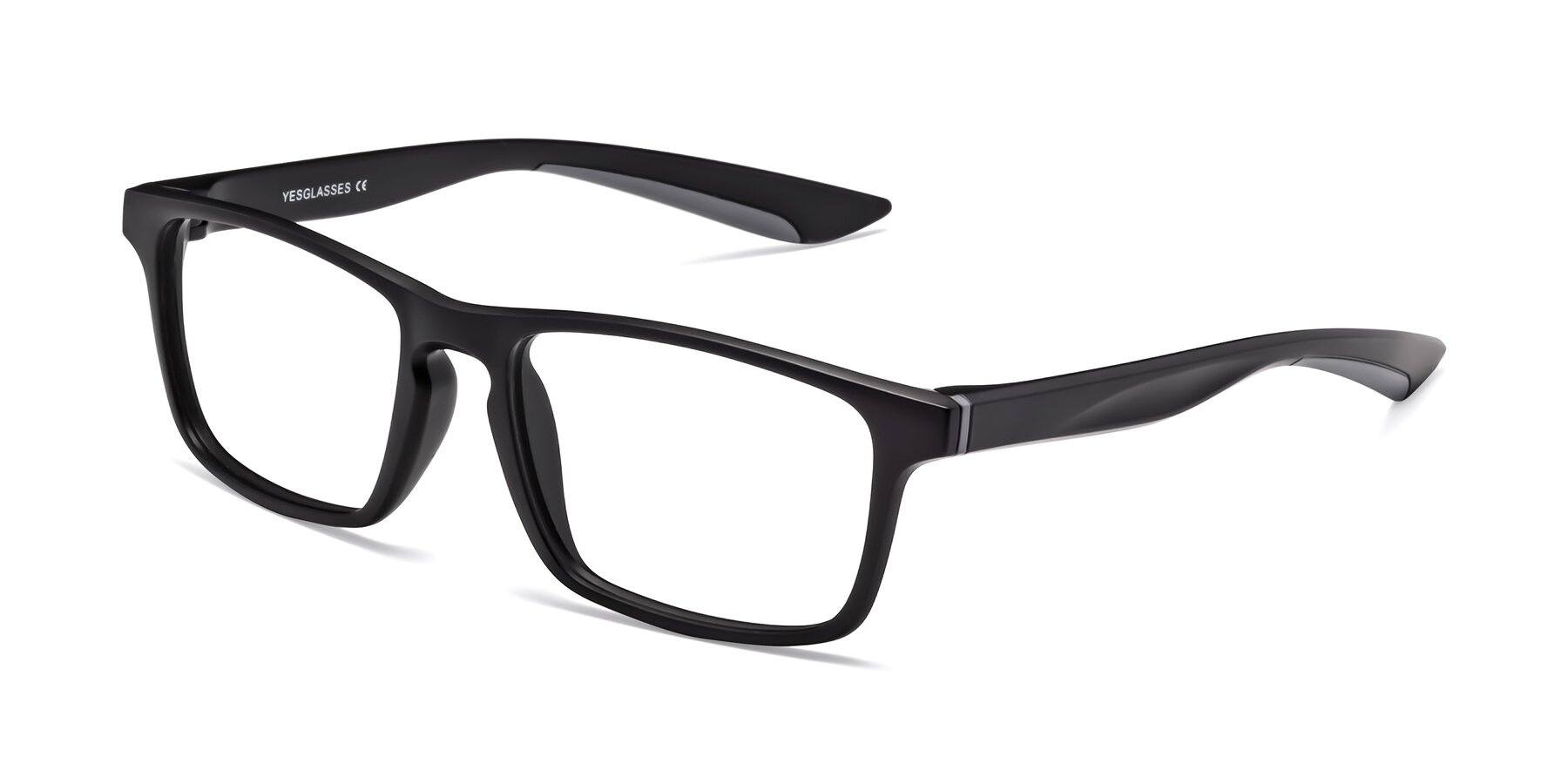 Angle of Passion in Matte Black-Gray with Clear Blue Light Blocking Lenses