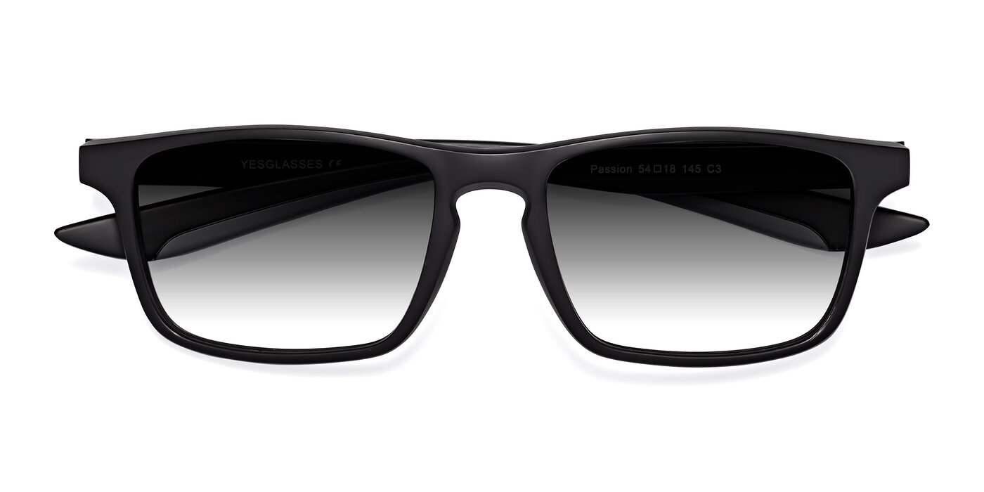Passion - Matte Black / Gray Gradient Sunglasses