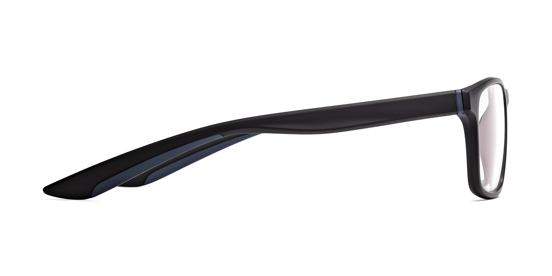 Side of Passion in Matte Black-Blue with Clear Reading Eyeglass Lenses