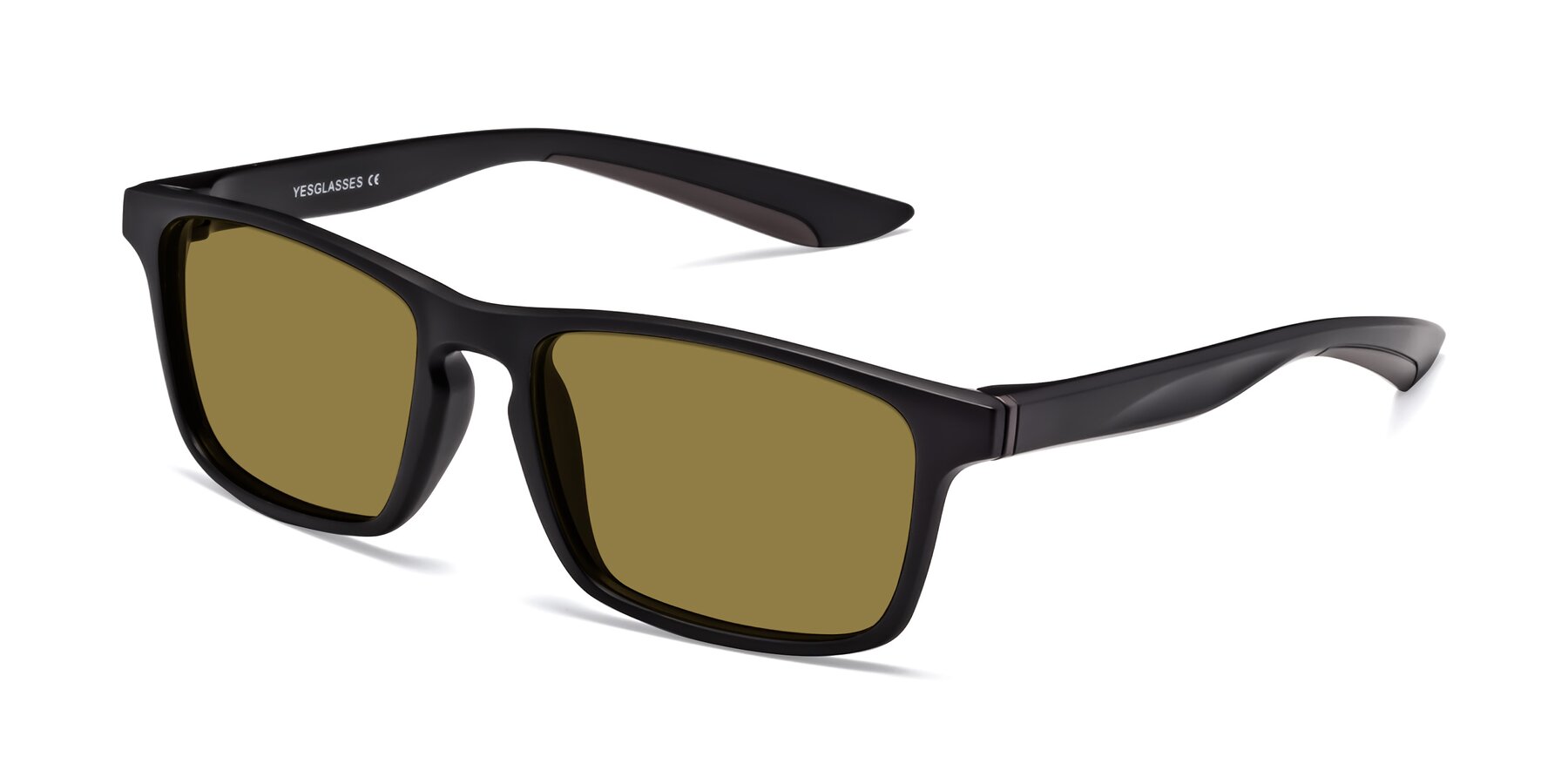 Angle of Passion in Matte Black-Coffee with Brown Polarized Lenses