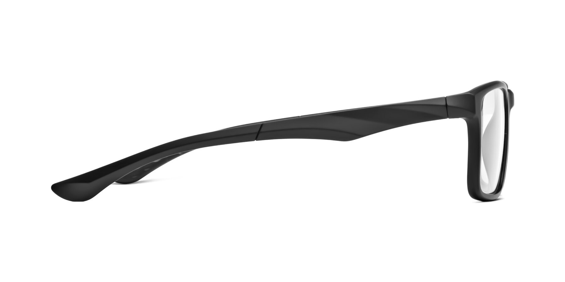 Side of Engineer in Matte Black with Clear Eyeglass Lenses