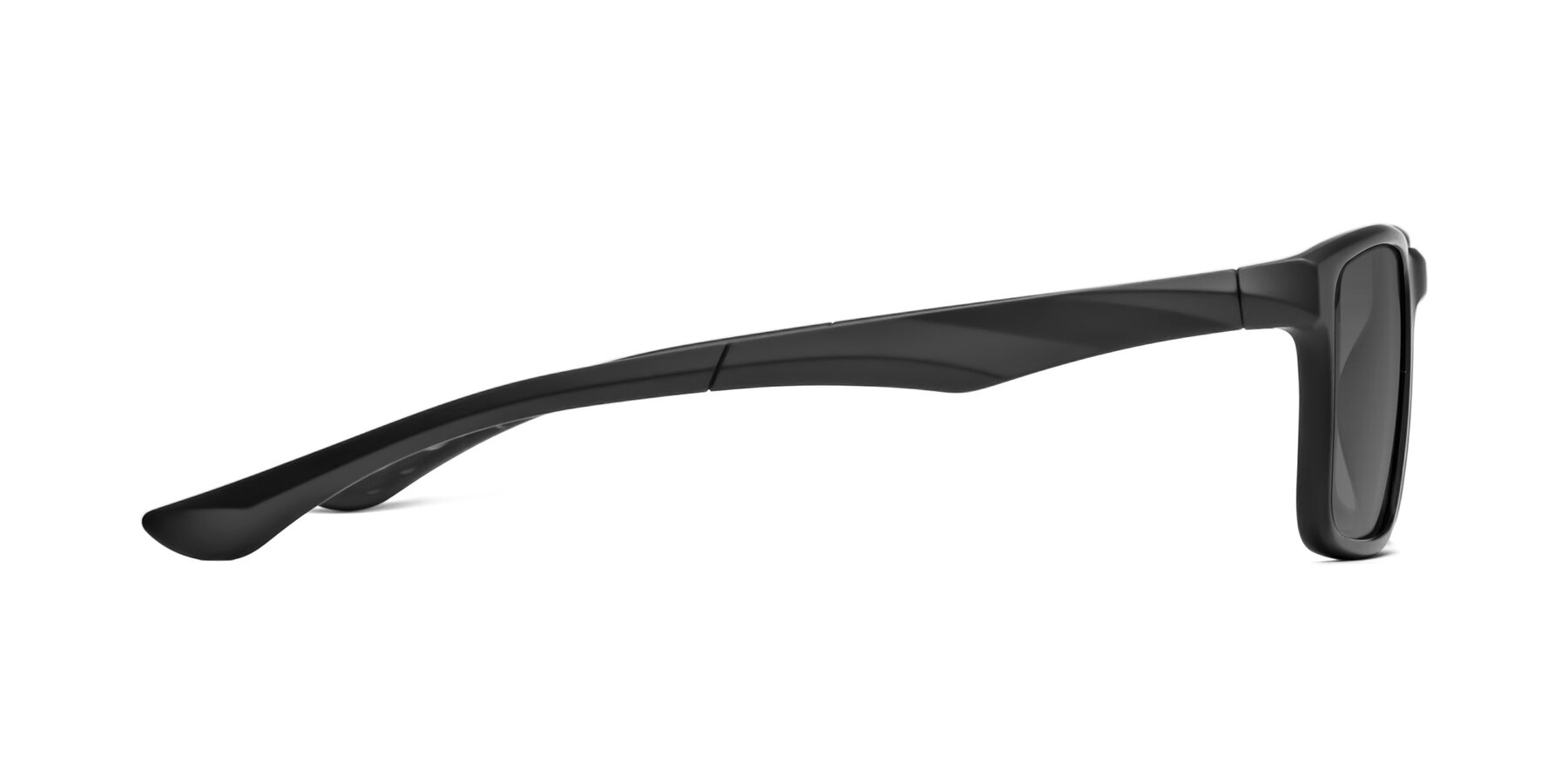 Side of Engineer in Matte Black with Medium Gray Tinted Lenses
