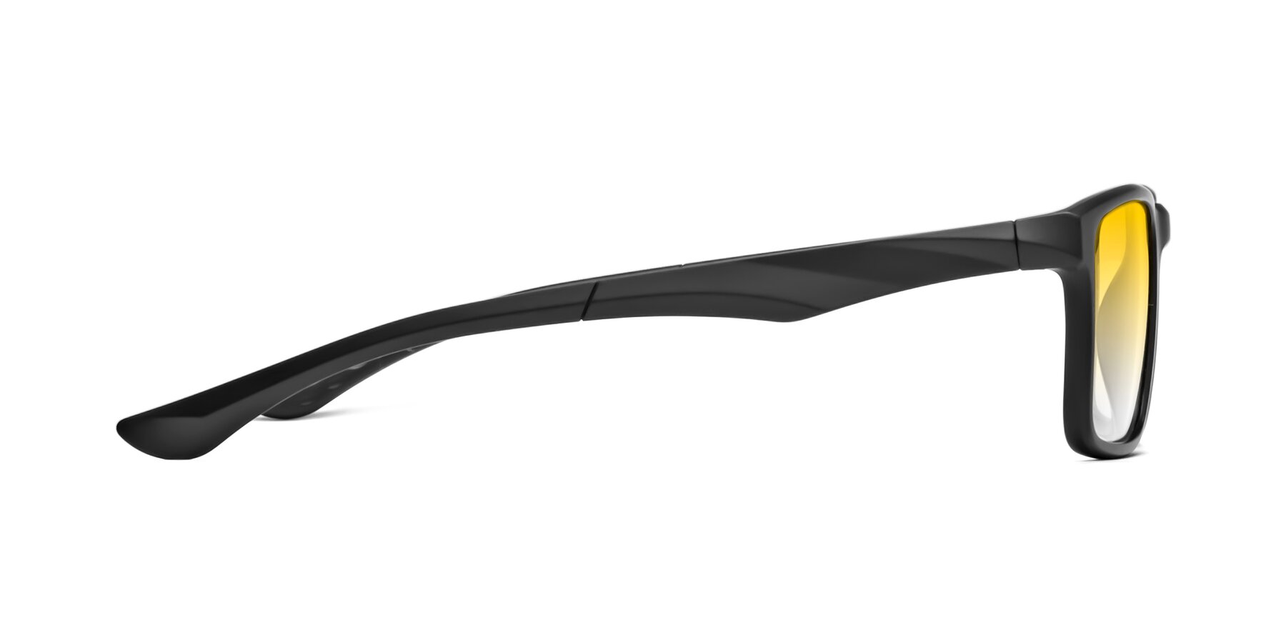 Side of Engineer in Matte Black with Yellow Gradient Lenses