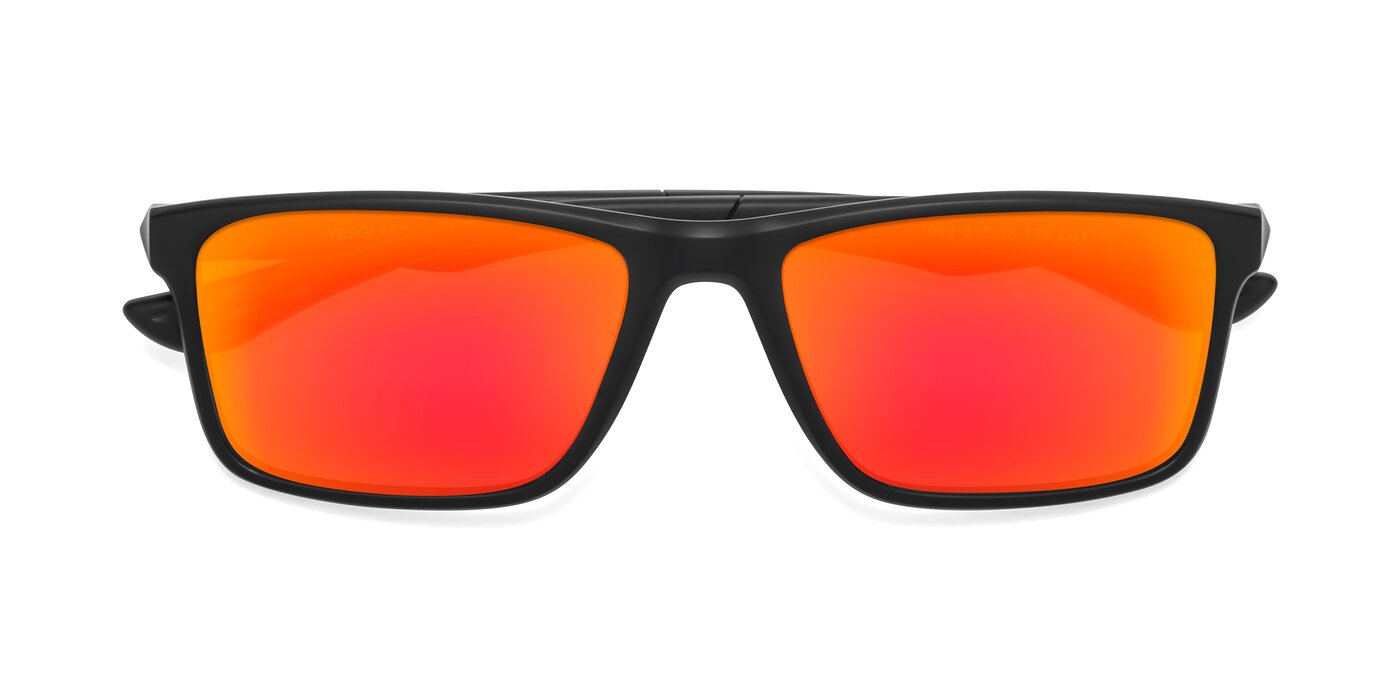 Engineer - Matte Black Flash Mirrored Sunglasses