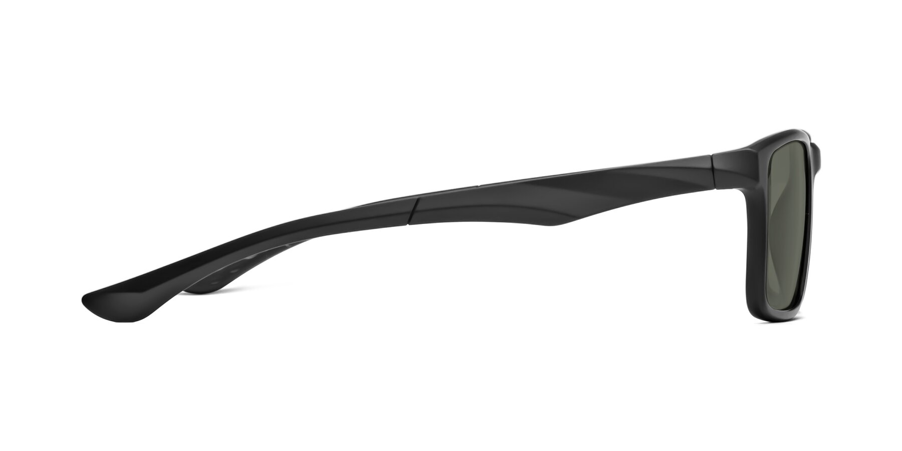 Side of Engineer in Matte Black with Gray Polarized Lenses