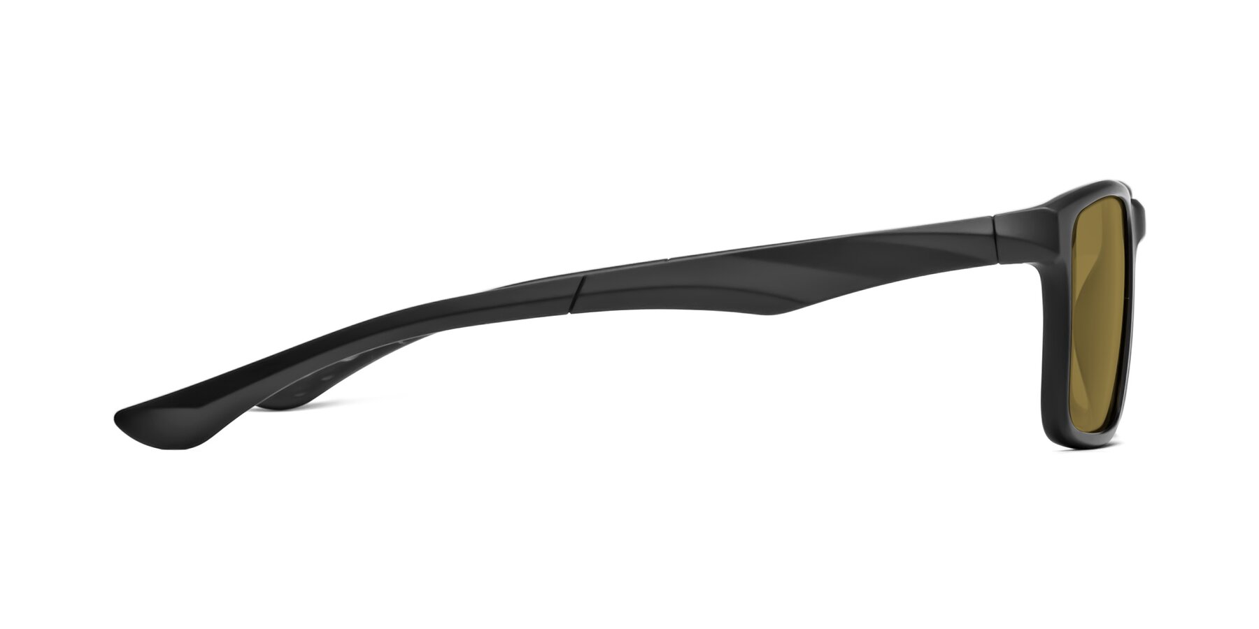 Side of Engineer in Matte Black with Brown Polarized Lenses