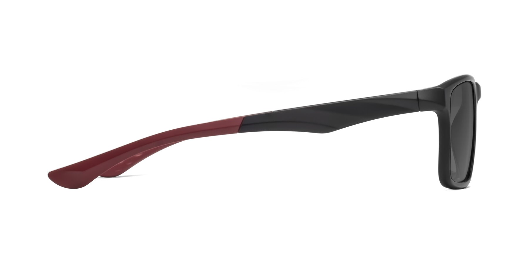 Side of Engineer in Matte Black-Wine with Medium Gray Tinted Lenses