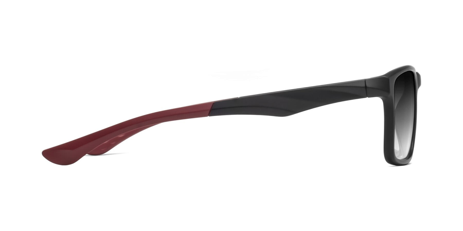 Side of Engineer in Matte Black-Wine with Gray Gradient Lenses
