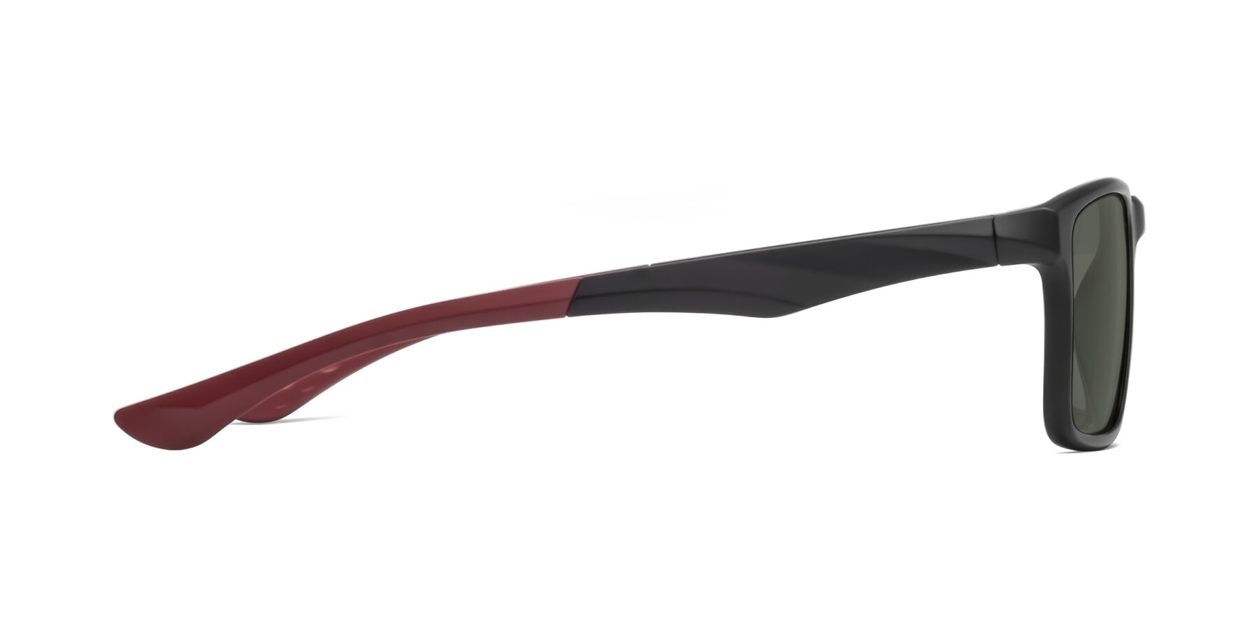 Side of Engineer in Matte Black-Wine with Gray Polarized Lenses