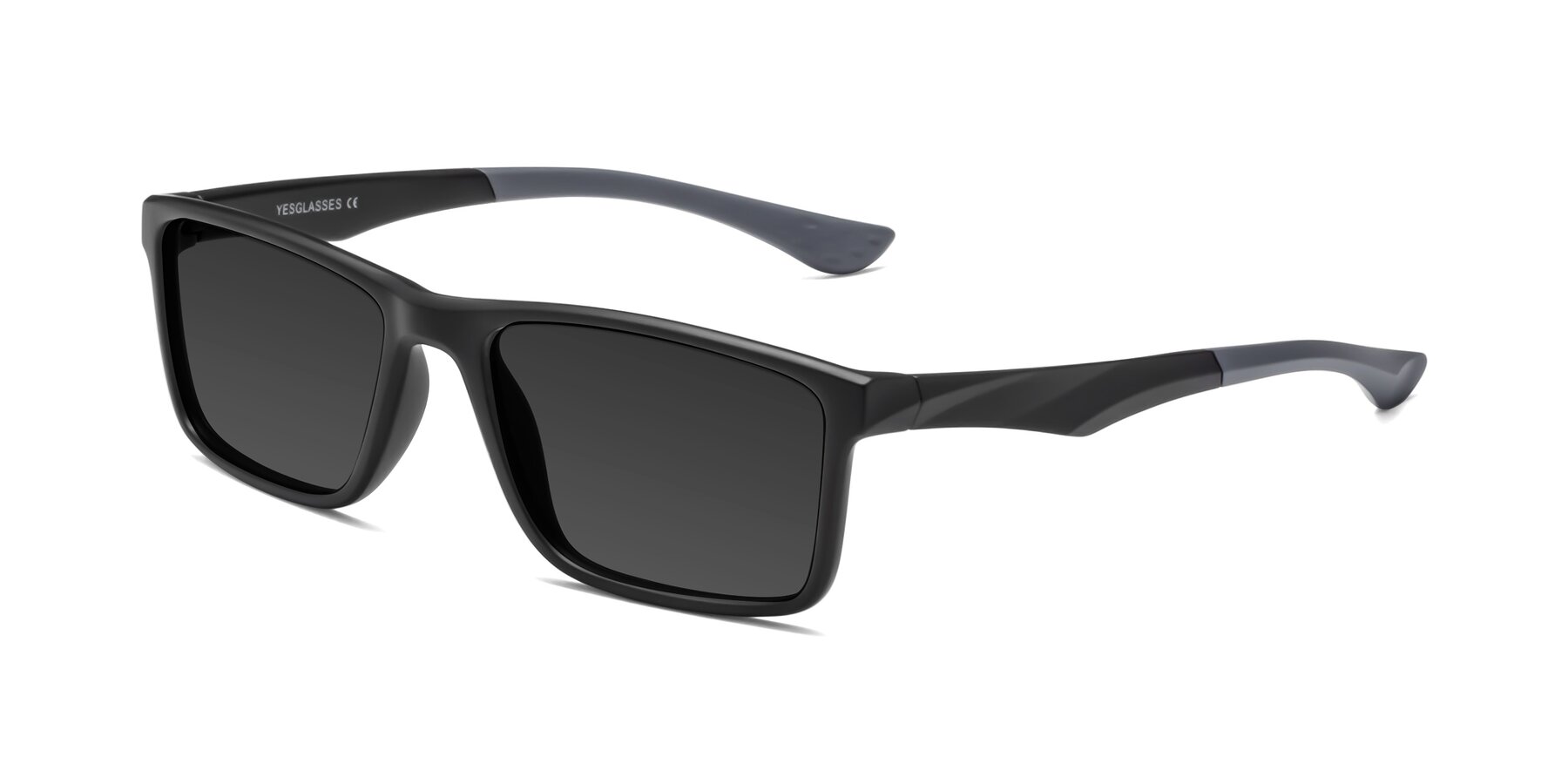 Angle of Engineer in Matte Black-Gray with Gray Tinted Lenses