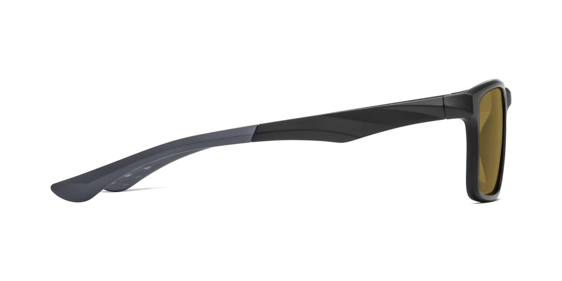 Side of Engineer in Matte Black-Gray with Brown Polarized Lenses