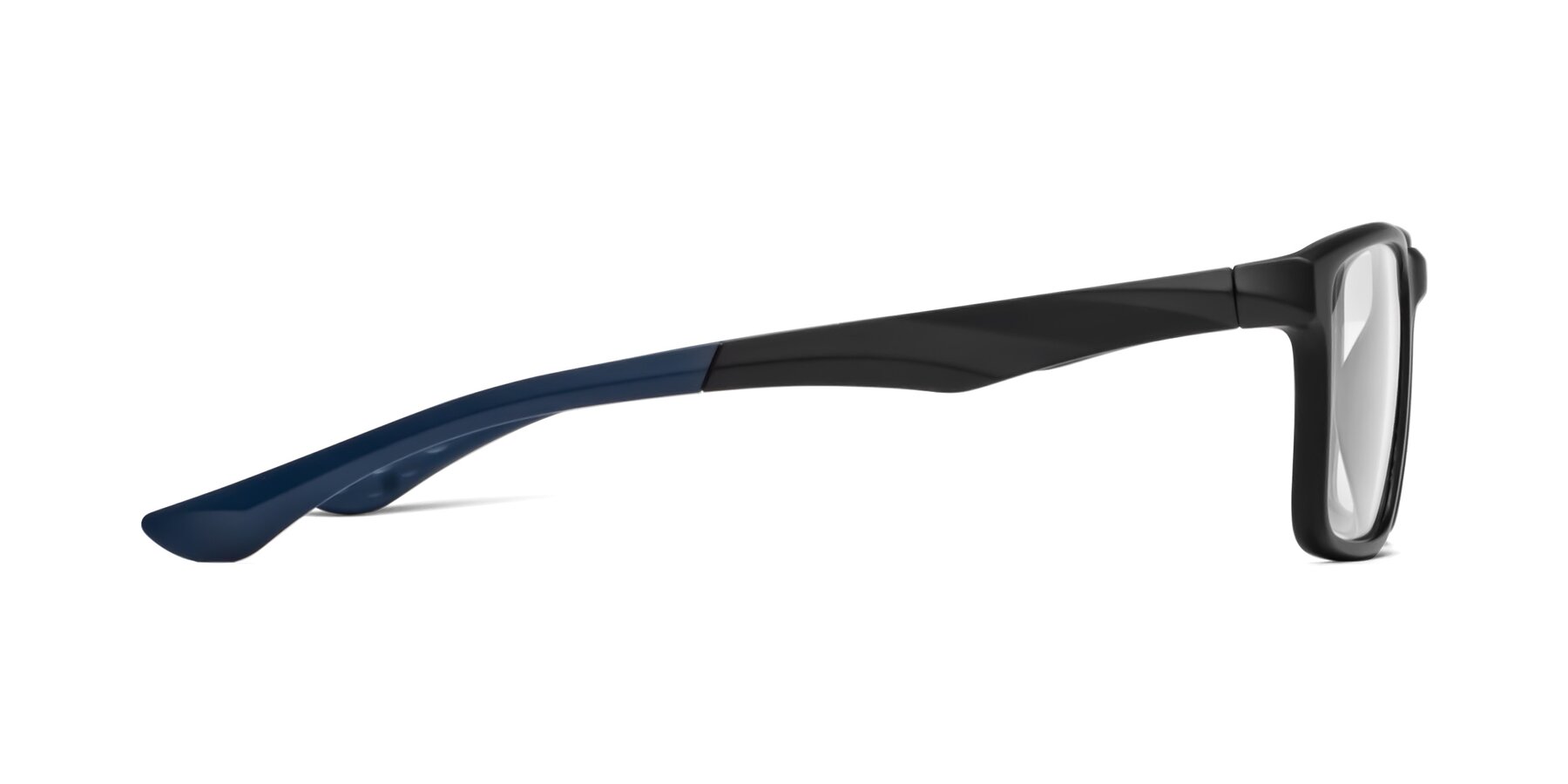Side of Engineer in Matte Black-Blue with Clear Reading Eyeglass Lenses