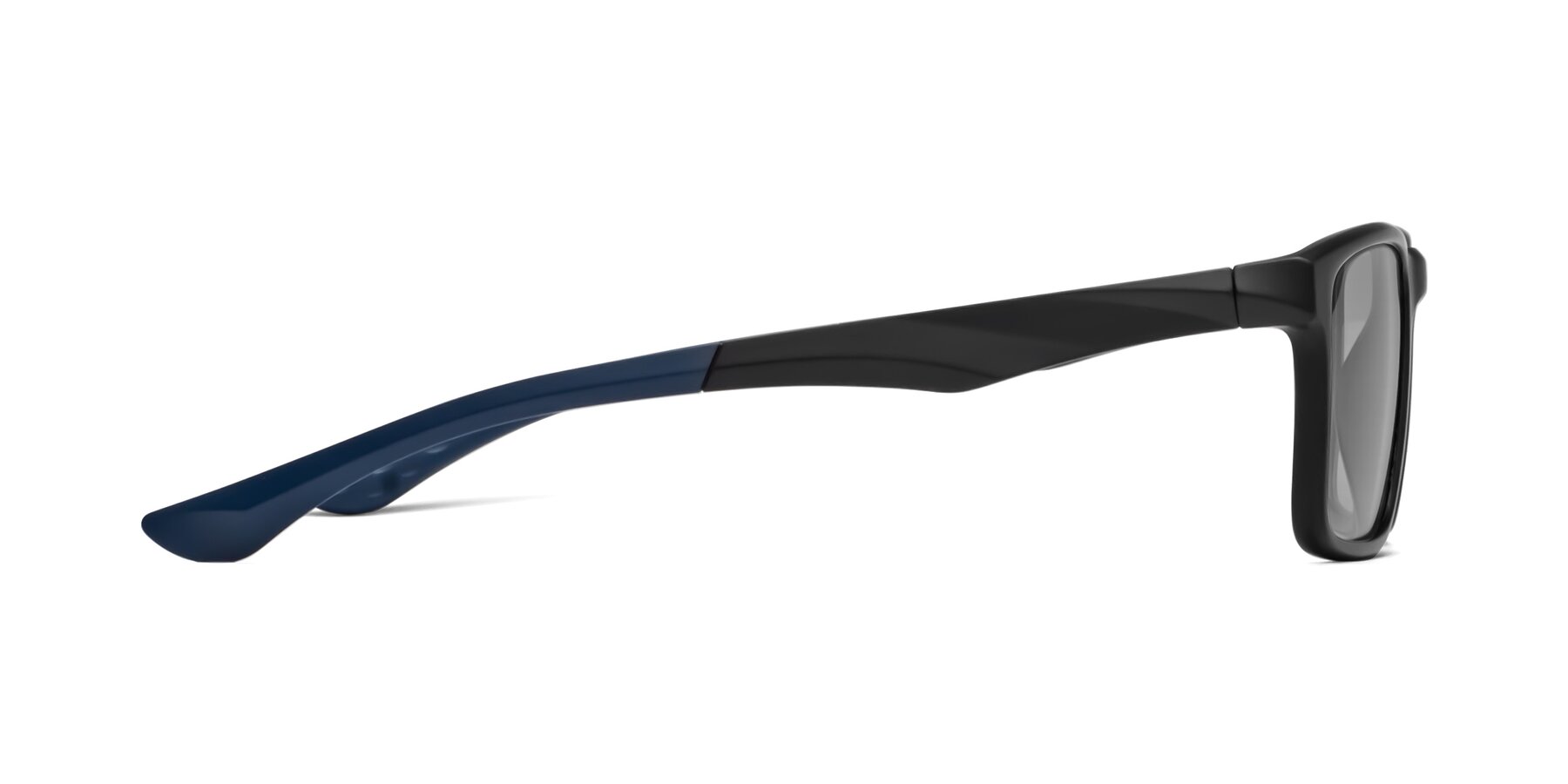 Side of Engineer in Matte Black-Blue with Light Gray Tinted Lenses