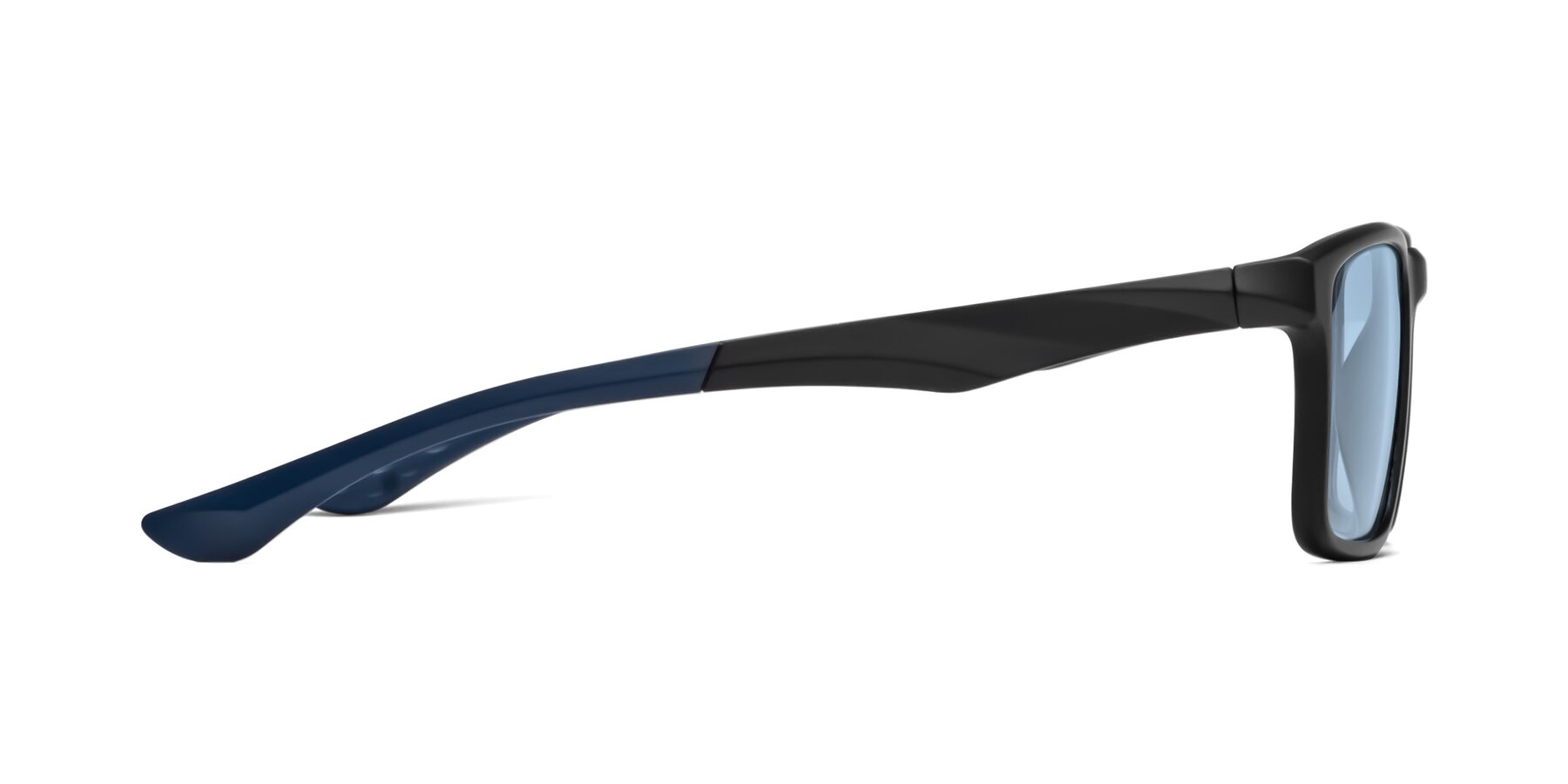 Side of Engineer in Matte Black-Blue with Light Blue Tinted Lenses