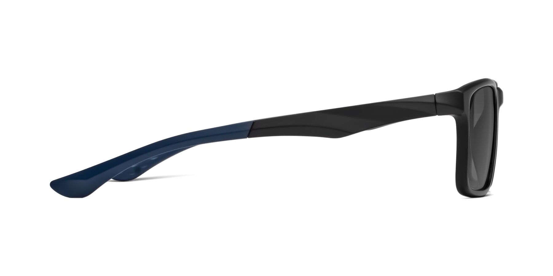 Side of Engineer in Matte Black-Blue with Medium Gray Tinted Lenses