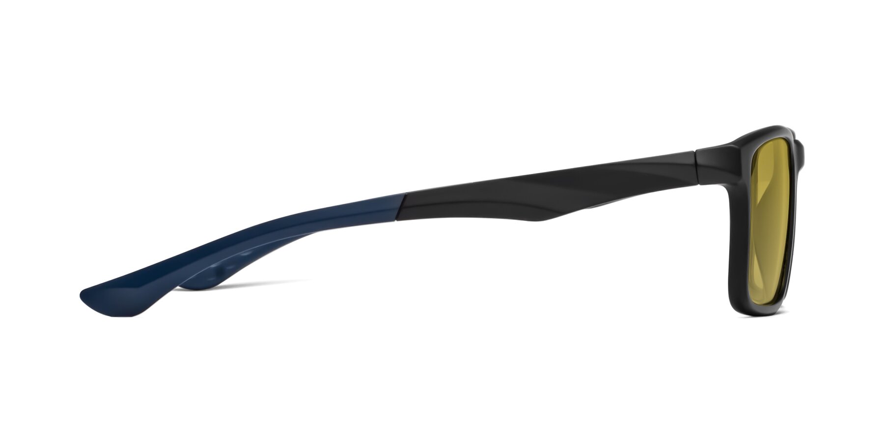 Side of Engineer in Matte Black-Blue with Champagne Tinted Lenses