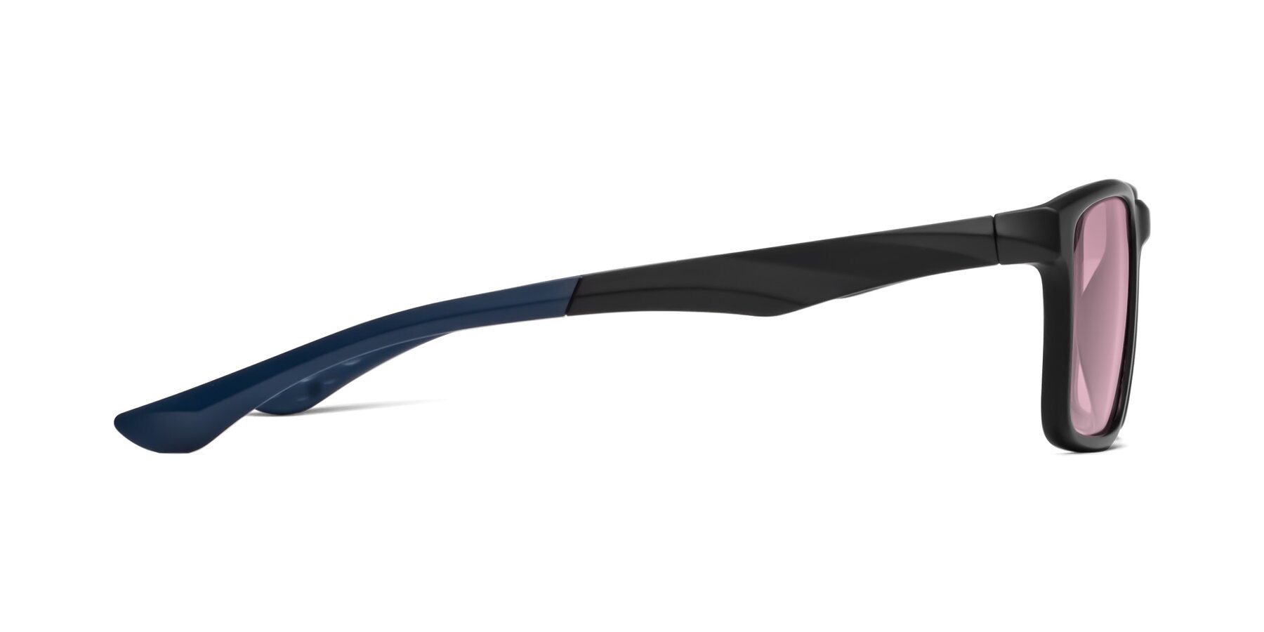 Side of Engineer in Matte Black-Blue with Light Wine Tinted Lenses