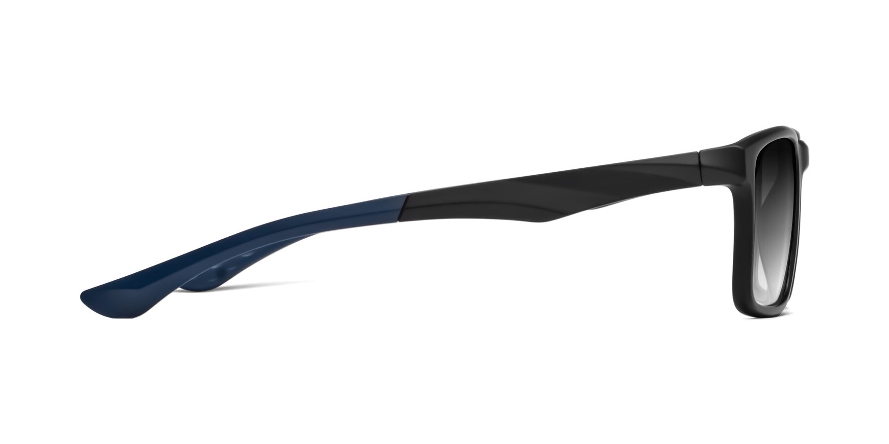 Side of Engineer in Matte Black-Blue with Gray Gradient Lenses