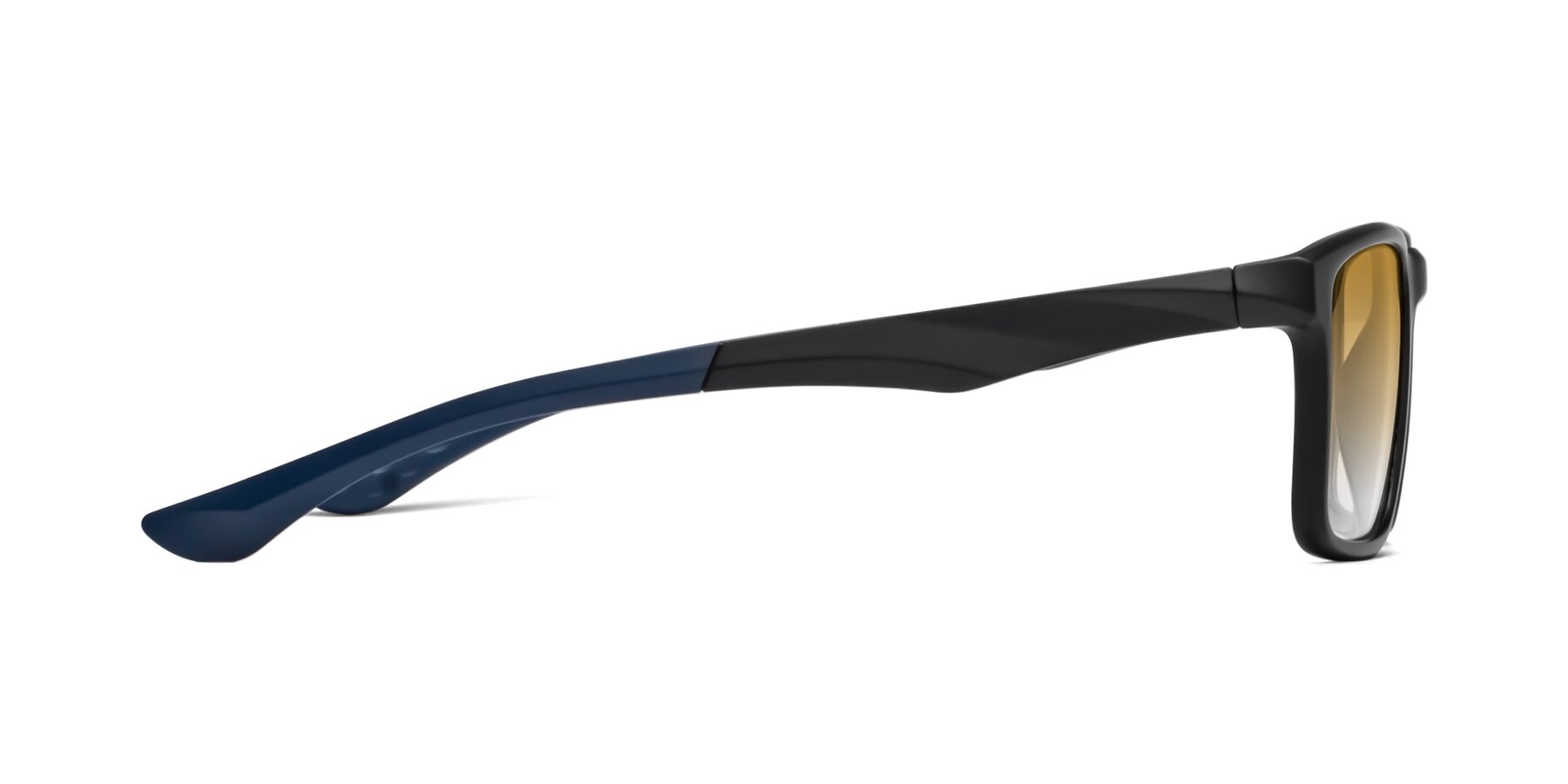 Side of Engineer in Matte Black-Blue with Champagne Gradient Lenses