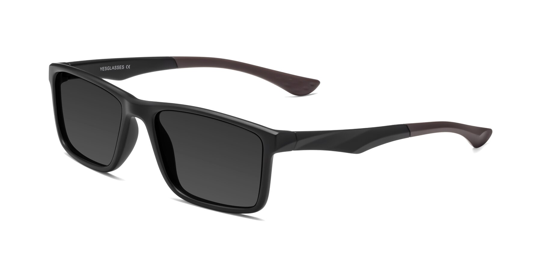 Angle of Engineer in Matte Black-Coffee with Gray Tinted Lenses