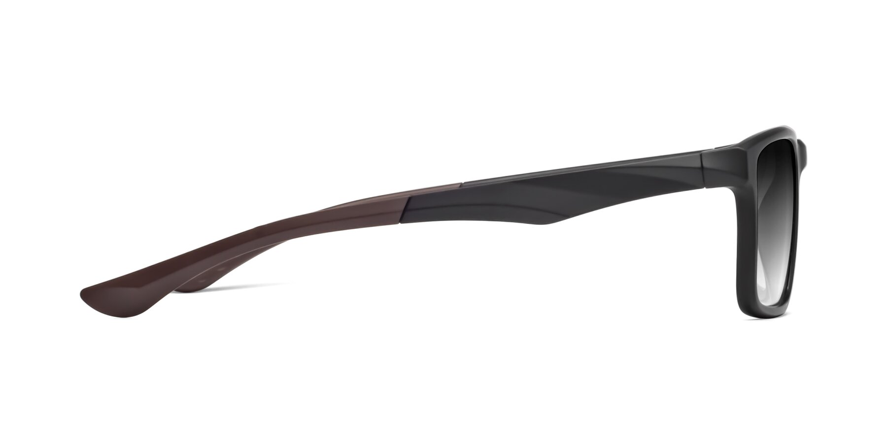 Side of Engineer in Matte Black-Coffee with Gray Gradient Lenses