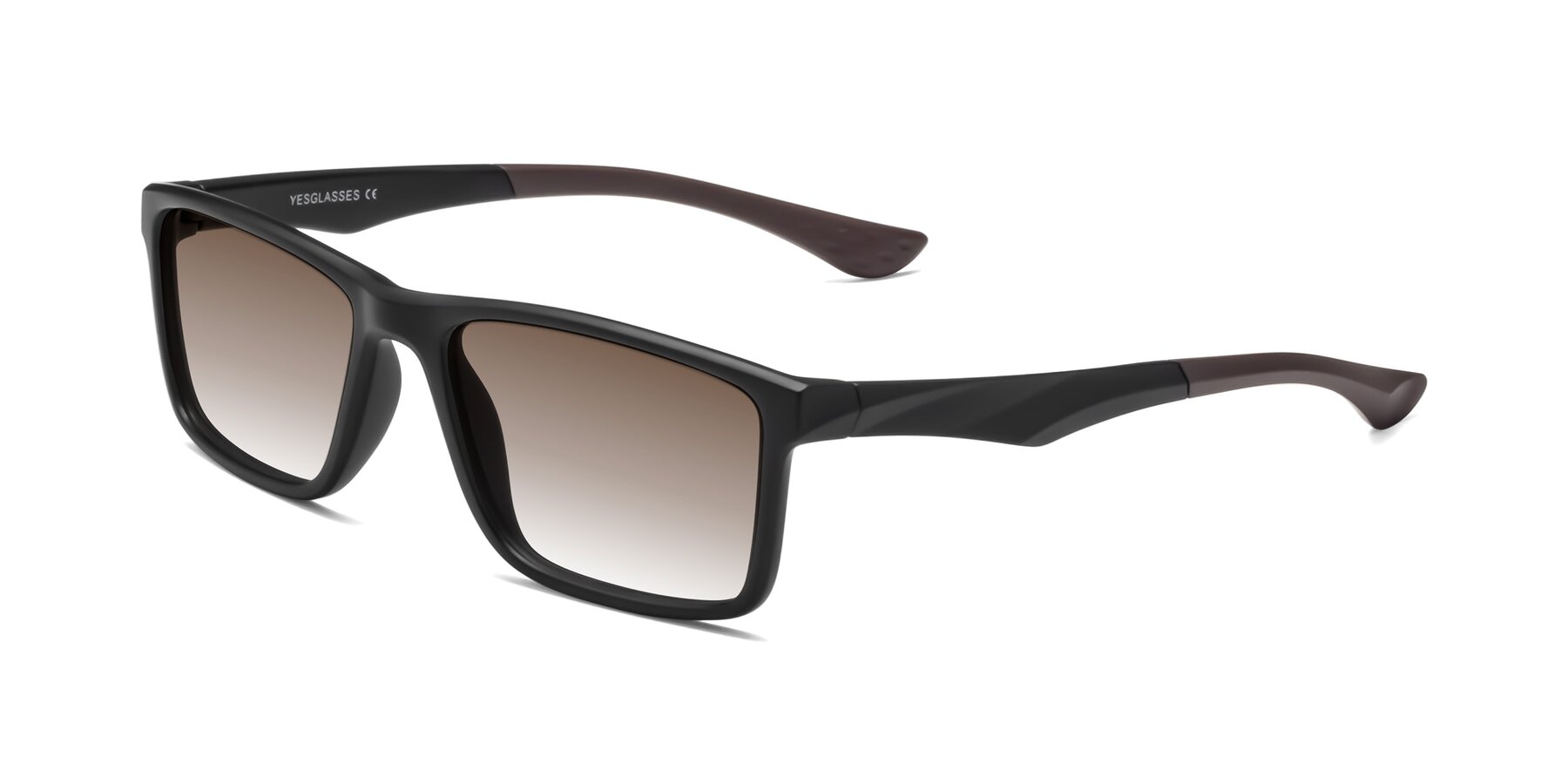 Angle of Engineer in Matte Black-Coffee with Brown Gradient Lenses