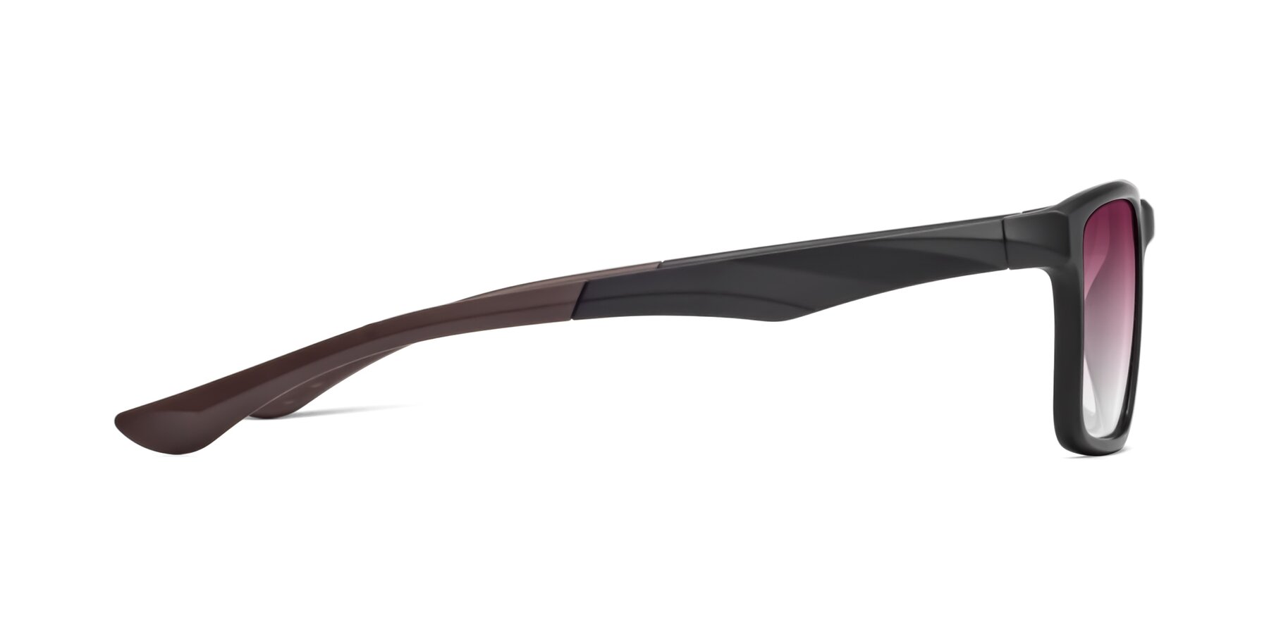 Side of Engineer in Matte Black-Coffee with Wine Gradient Lenses