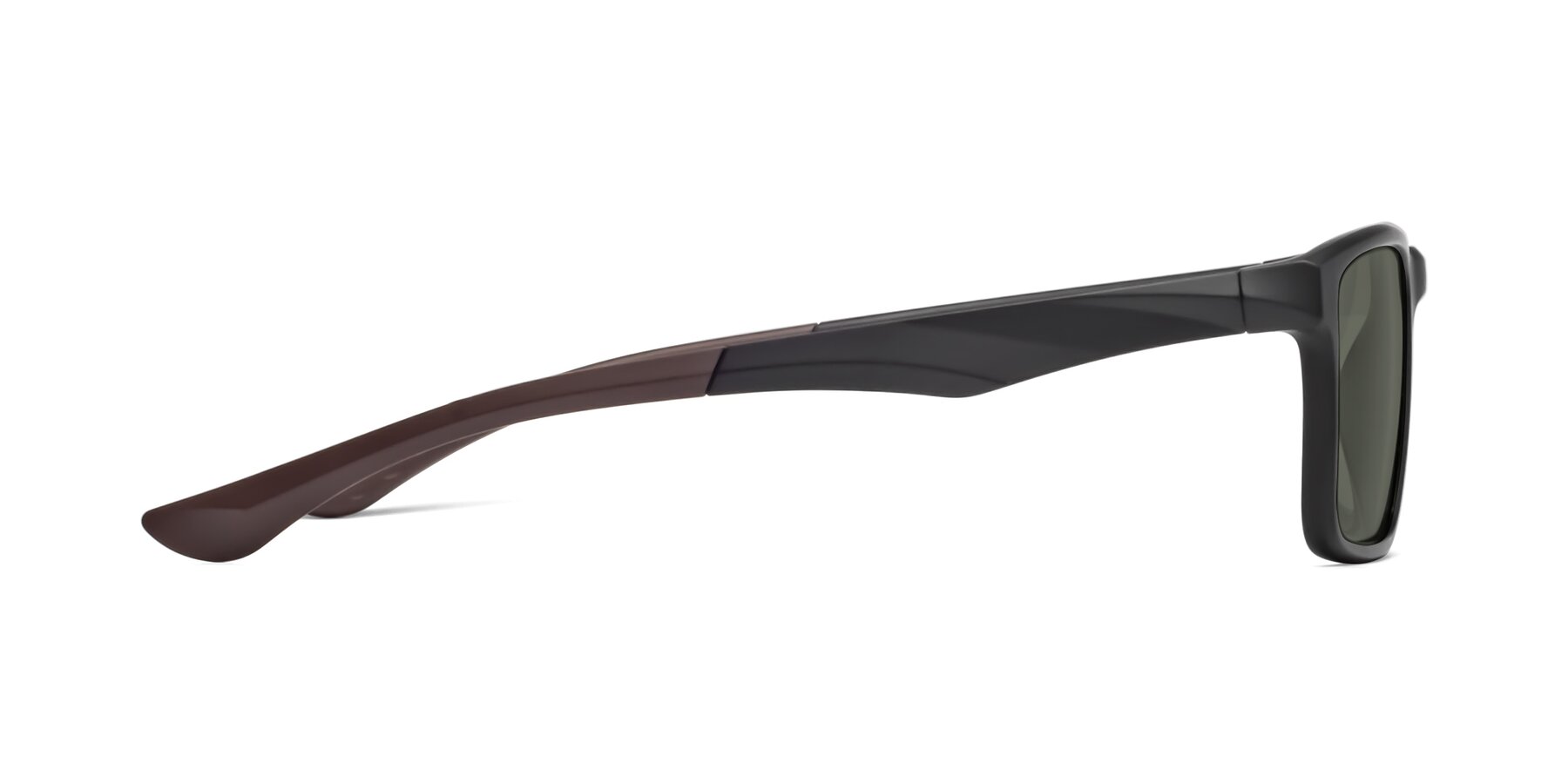 Side of Engineer in Matte Black-Coffee with Gray Polarized Lenses
