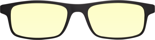 Matte Black Classic Tr90 Rectangle Tinted Sunglasses With Light Yellow