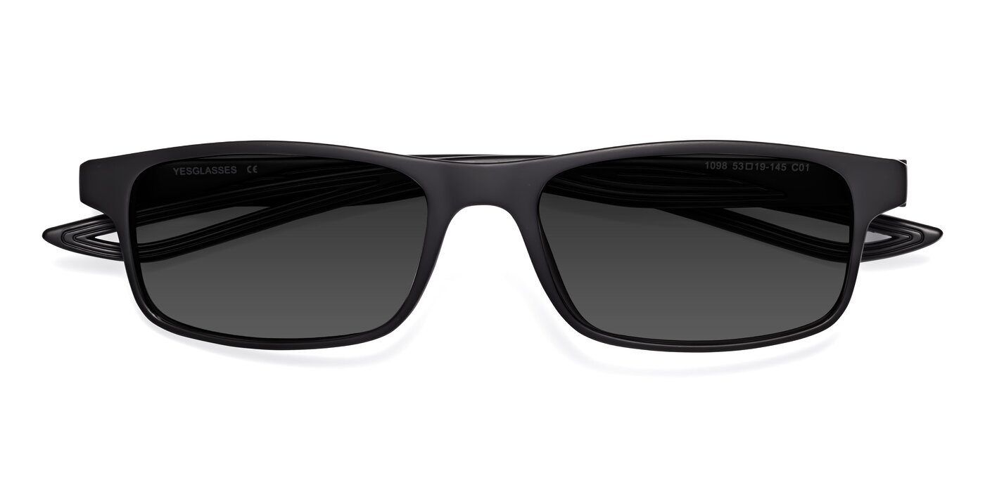 Bill - Matte Black Tinted Sunglasses