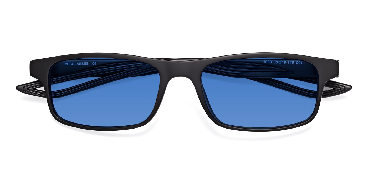 Bill - Matte Black Tinted Sunglasses