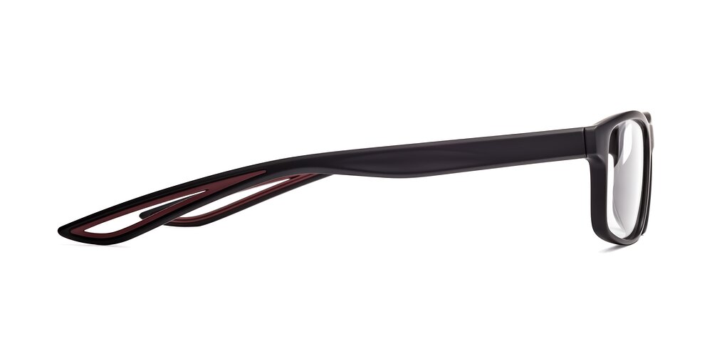 Matte Black/Wine Classic TR90 Rectangle Eyeglasses - Bill