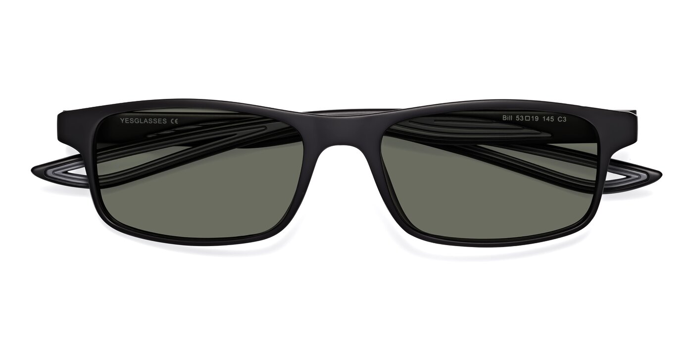 Bill - Matte Black / Gray Polarized Sunglasses