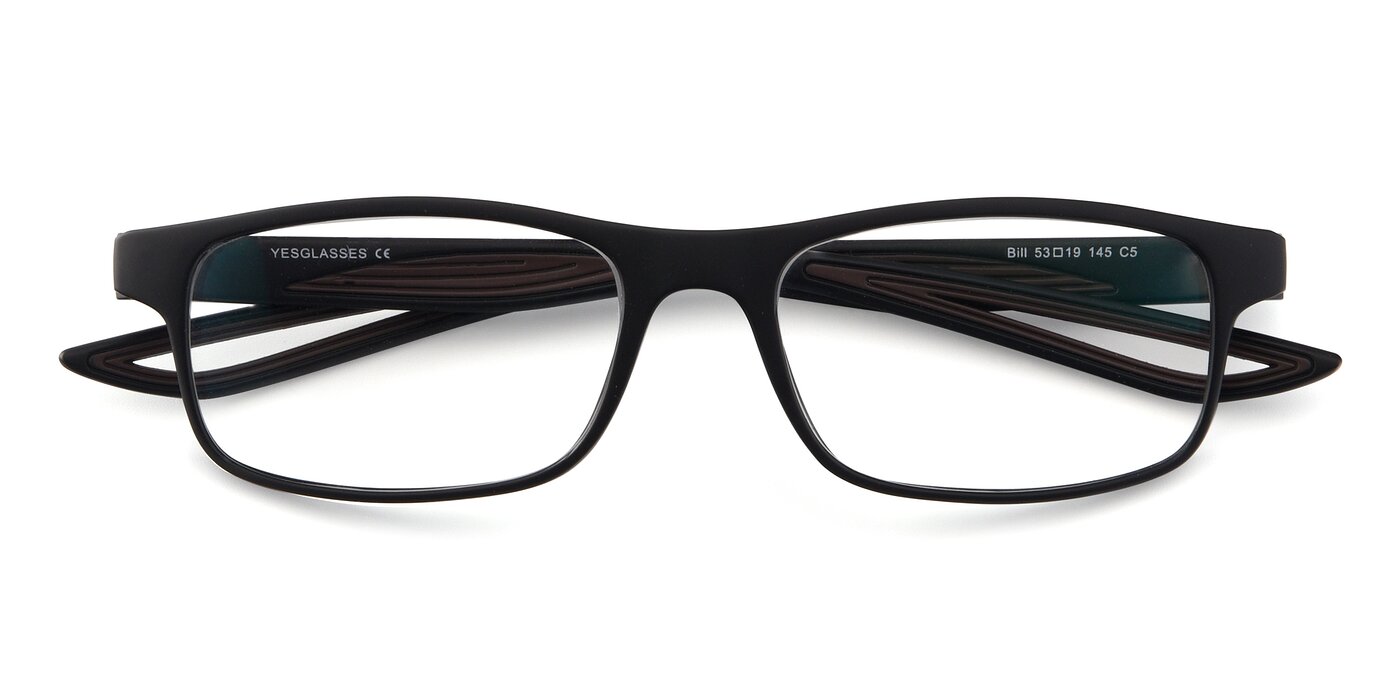 Bill - Matte Black / Coffee Eyeglasses