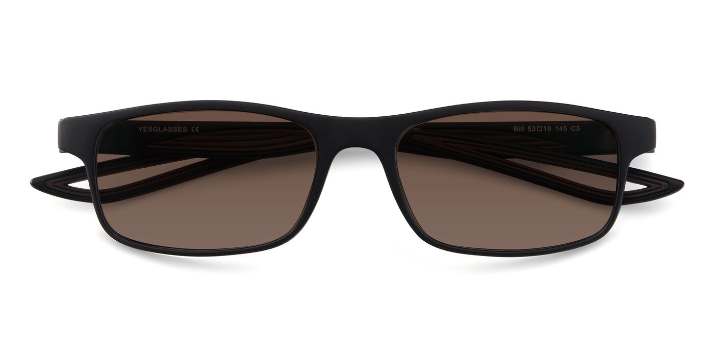 Bill - Matte Black / Coffee Tinted Sunglasses