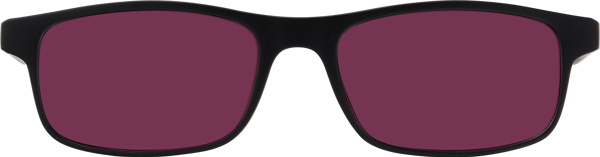 Matte Black Coffee Classic Tr90 Rectangle Tinted Sunglasses With Wine