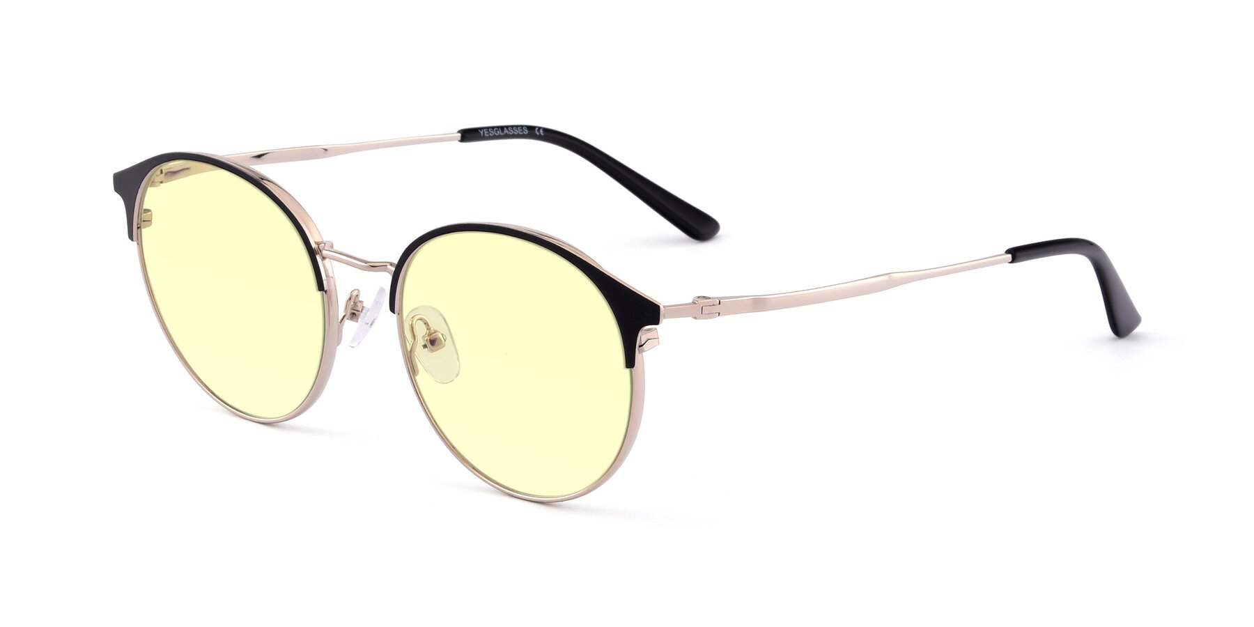 Angle of Berkley in Black-Gold with Light Yellow Tinted Lenses