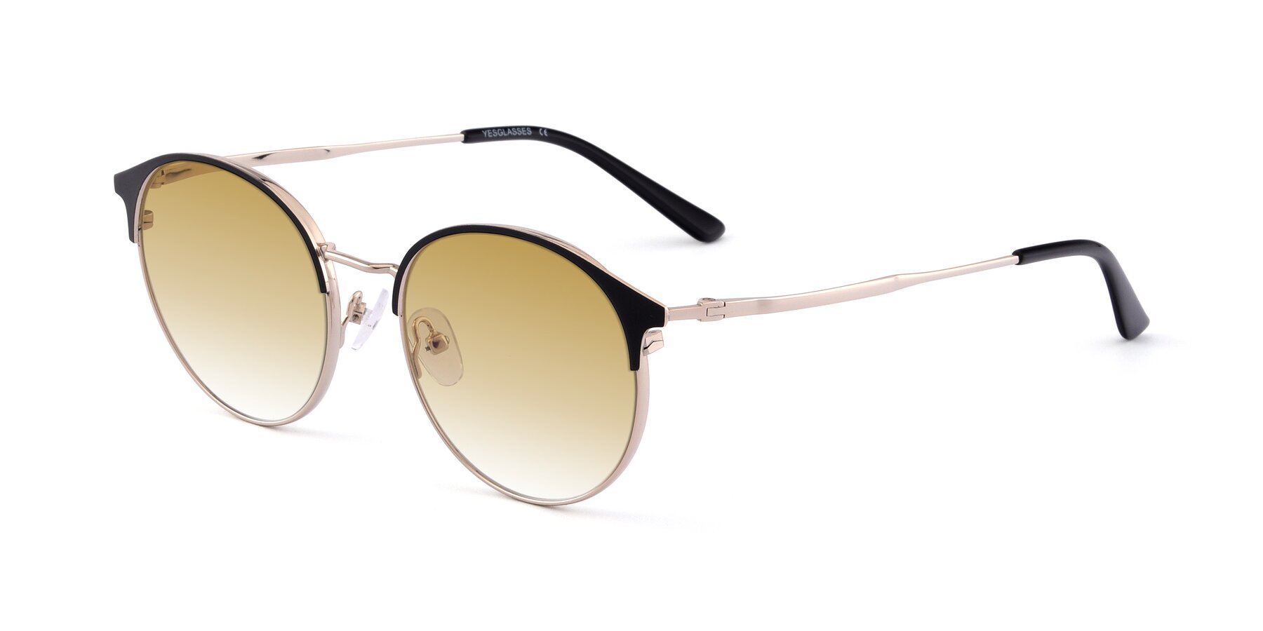 Angle of Berkley in Black-Gold with Champagne Gradient Lenses