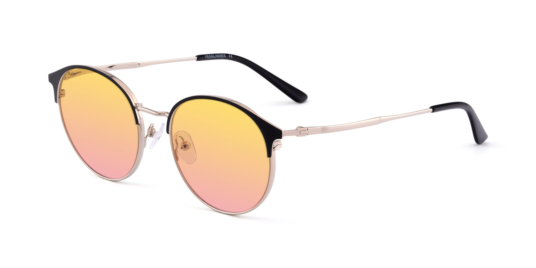 Angle of Berkley in Black-Gold with Yellow / Pink Gradient Lenses